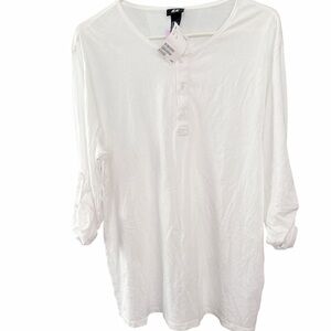 H&M White Long Sleeve Top